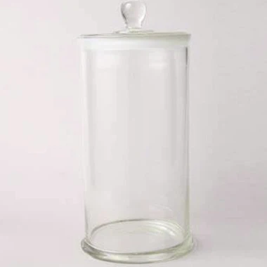 Specimenpot Met Knop En Ingeslepen Glazen Stop